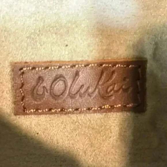 OLUKAI WOMEN'S HO'OU'I Black leather Heeled Slip On Ankle Bootie Size W6 - Picture 11 of 11